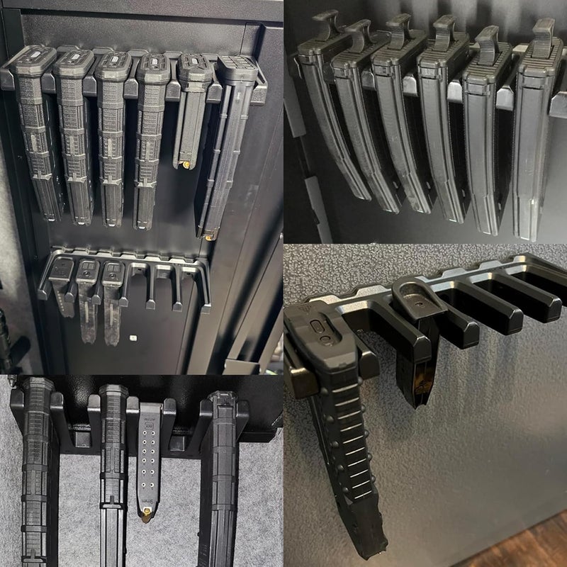 DINGDOON ABS Magazine Holder, Ar Magazine Holder for Gun Safe, Mag Storage Rack for Pmag, Glock, Amend 2, Hexmags, Mftmags, Magpulmag - Image 5